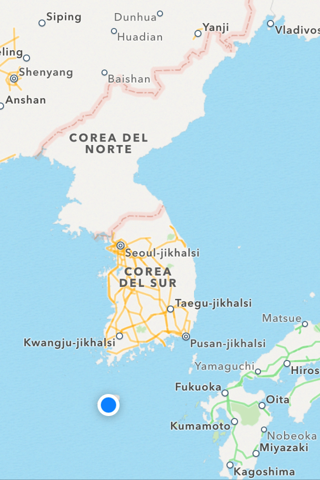 mapa corea
